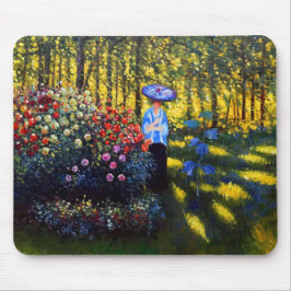 Mousepad Monet Woman com Parasol no Jardim