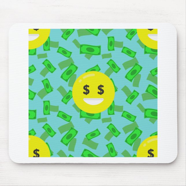 Mousepad money eyed emoji (Frente)