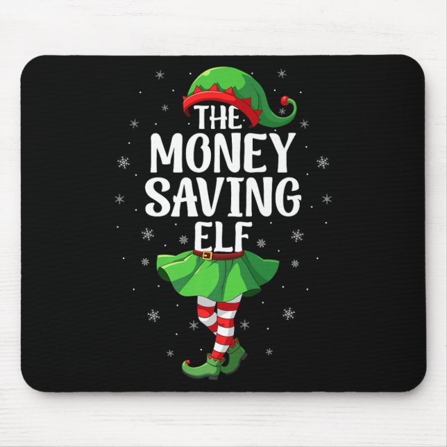 Mousepad Money Saving Elf Christmas Girls Women Elf Squad X (Frente)
