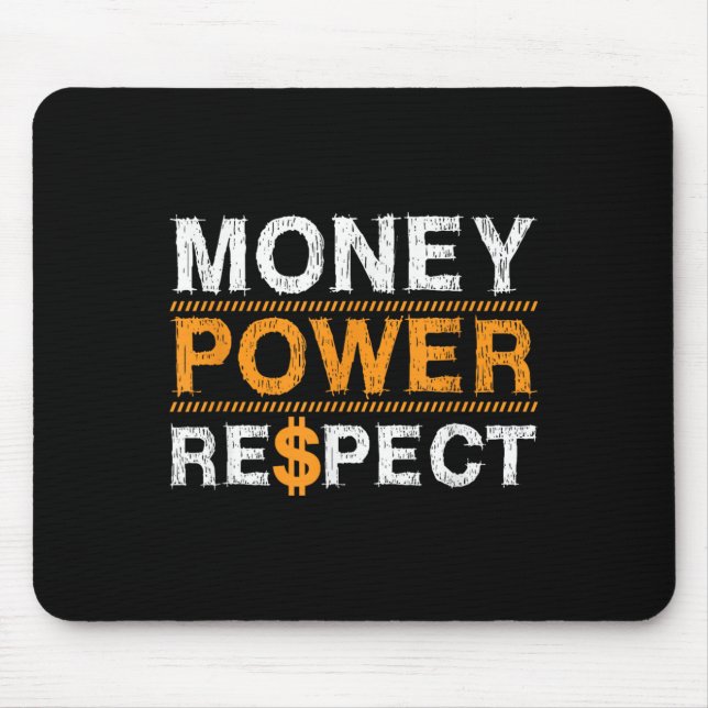 Mousepad Money Wer Respect Rap Lover Entrepreneur Christmas (Frente)