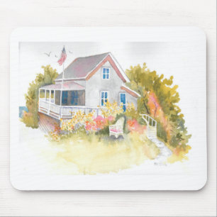 Mousepad Monhegan Cottage J Kilburn