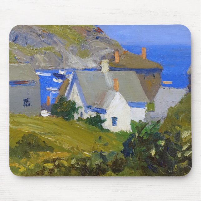 Mousepad Monhegan Houses Maine por Edward Hopper (Frente)