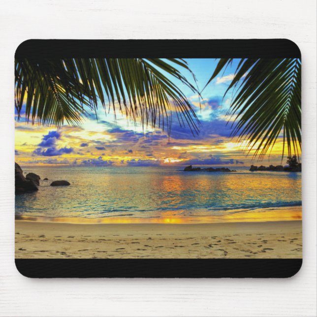 Mousepad Monitor panorâmico "Paradise Beach" (Frente)