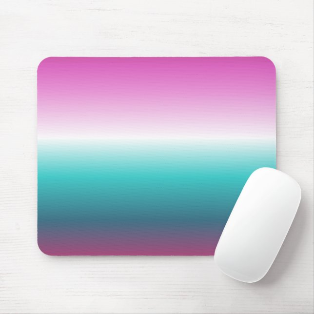 Mousepad mono-lavanda teal ombre turquoise mermaid (Com mouse)