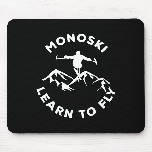 Mousepad Mono Ski Learn To Fly Para Skiing Adaptive Sports  (Frente)