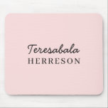 Mousepad Monogram Blush Pink Modern Minimalist Feminine Sty<br><div class="desc">Elevate your aesthetic with this blush-pink personalized monogram design. Featuring a modern minimalist layout and soft feminine feel,  this clean style adds a touch of elegance to any workspace or personal accessory. Customize with initials for a unique and beautifully subtle personal touch.</div>