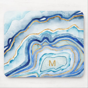 Mousepad Monograma Agato de cobalto II