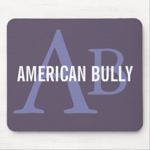 Mousepad Monograma americano da raça da intimidação