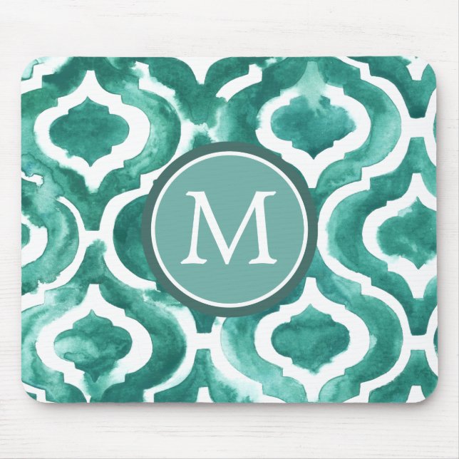 Mousepad Monograma | Aquamarine Motif IV (Frente)
