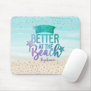 Mousepad Monograma Aquarela A Vida É Melhor