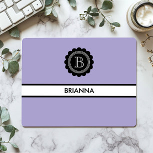 Mousepad Monograma Aura Indigo e Preto