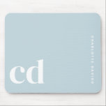Mousepad Monograma Azul Claro Cinto Inicial<br><div class="desc">Uma combinação perfeita de funcionalidade e estilo. Essas mouses pads personalizadas com suas iniciais adicionam um toque único a qualquer decoração da sala de estudo, especialmente para estudantes que buscam uma estética inspirada na Coreia. Ideal para aprimorar a decoração e a organização da mesa de estudo, este mouse pad é...</div>