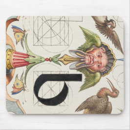 Mousepad Monograma B, Letra B, Alfabeto B, Monograma A+B