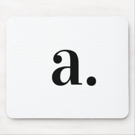 Mousepad Monograma Branco Moderno Minimalista