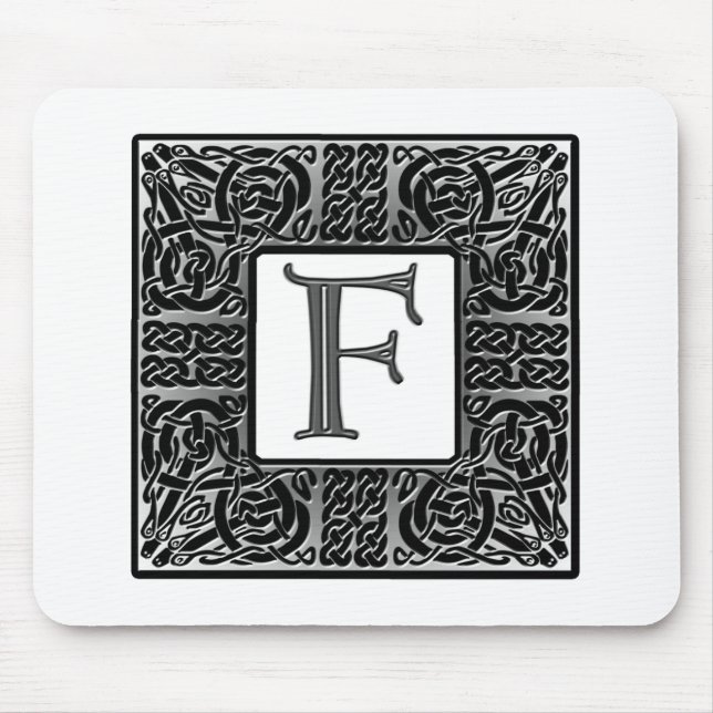 Mousepad Monograma Celular de Prata (Frente)