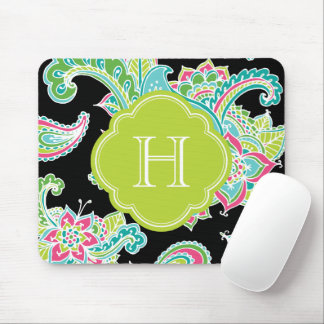 Mousepad Monograma Colorido da Boêmia Paisley