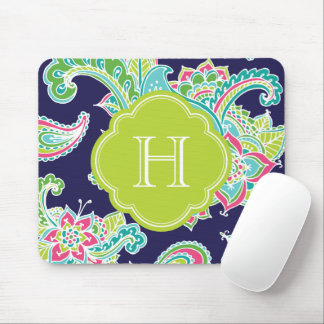 Mousepad Monograma Colorido da Boêmia Paisley