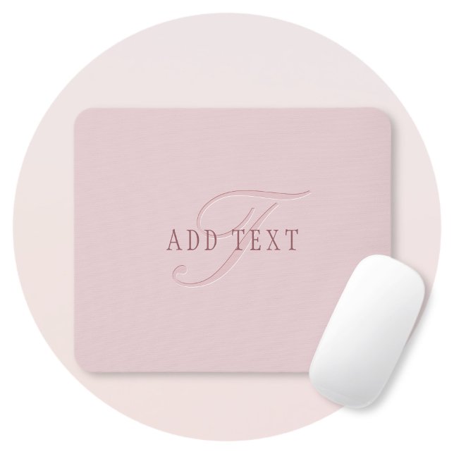 Mousepad Monograma com Visual Elegante | Dourado Rosa (Criador carregado)