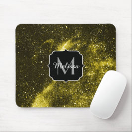Mousepad Monograma da abstrato preto-escuro