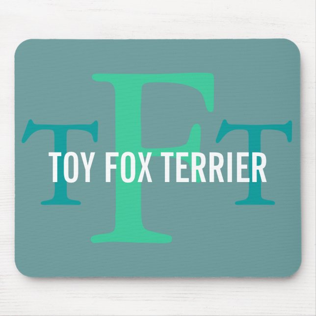 Mousepad Monograma da raça do Fox Terrier do brinquedo (Frente)