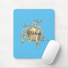 Mousepad Monograma da Tartaruga Dourada