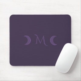 Mousepad Monograma das luas violetas empoeiradas