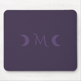 Mousepad Monograma das luas violetas empoeiradas