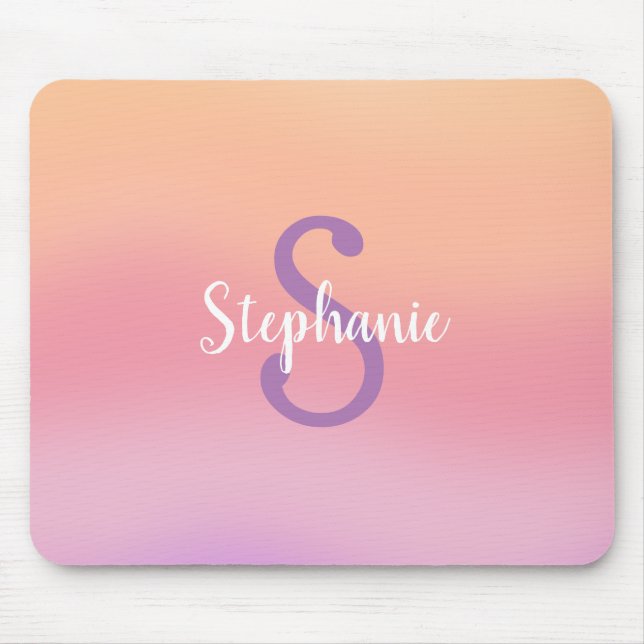 Mousepad Monograma de Aquarelas Puras (Frente)