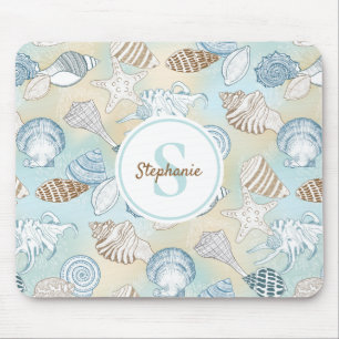 Mousepad Monograma de Conchas Costeiras