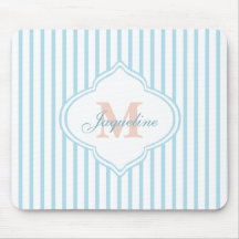 Monograma de faixa de turquesa clara