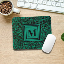 Monograma de Folhagem Botânica Emerald Green