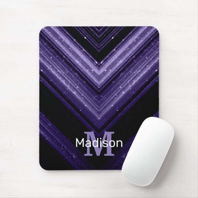 Mousepad Monograma de galáxias ultravioleta ultravioleta (Com mouse)