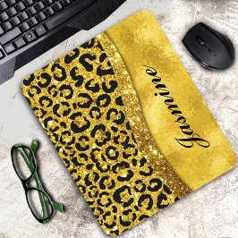 Mousepad Monograma de impressão digital hermética a ouro el