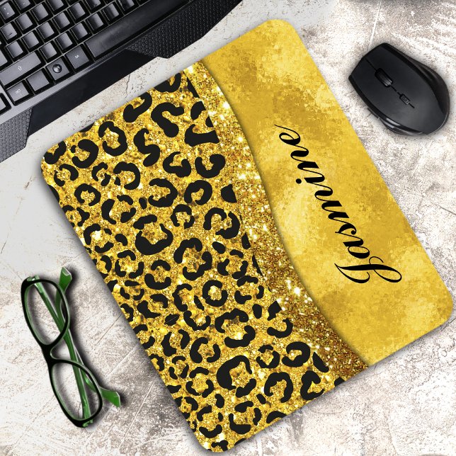 Mousepad Monograma de impressão digital hermética a ouro el (Criador carregado)