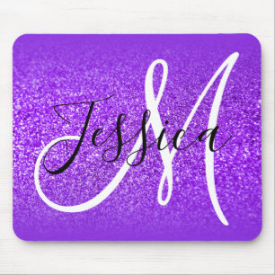 Mousepad Monograma de Lente Violeta Azul