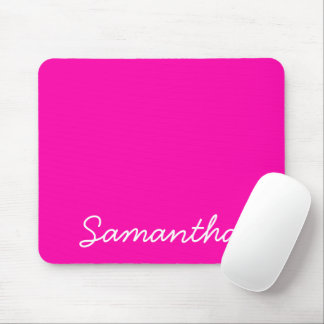 Mousepad monograma de moda a néon rosa