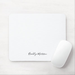 Mousepad monograma de texto do nome do script personalizado