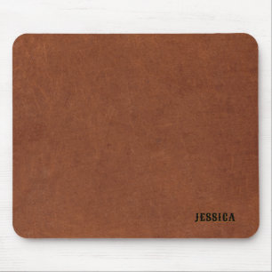 Mousepad Monograma de textura castanha em vinagre