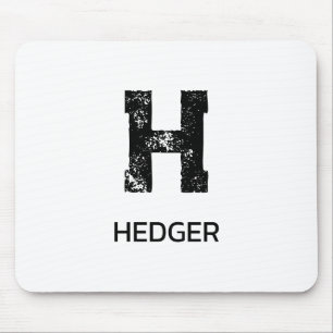 MOUSEPAD MONOGRAMA DE UMA LETRA PRETO MINIMALISTA NOME BRAN