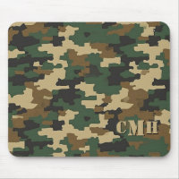 Monograma do Estêncil da Camuflagem Retro Militar