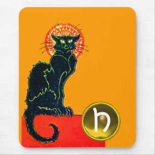 MOUSEPAD MONOGRAMA DO PARTIDO BLACK CAT HALLOWEEN