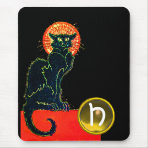 MOUSEPAD MONOGRAMA DO PARTIDO BLACK CAT HALLOWEEN