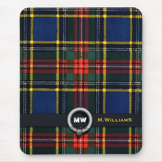 Mousepad Monograma do Tartan de Macbeth (Frente)