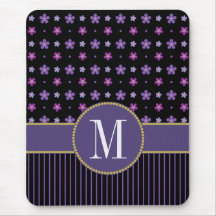 Monograma Dourado, bonito, Preto, Floral Riscado