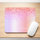 Mousepad Monograma Dourado da Largura Roxa Prosa do Pastel<br><div class="desc">Trombo do Rainbow Pastel - Nome do Monograma de Metal Brutado Dourado, Roxo, Púrpura, Folha Cor-de-Rosa Esbranquiçada, Folha Cor-de-Rosa Esmagada e Pasta do Mouse Inicial (mouse pad). Isto faz o doce e perfeito aniversário de 16 anos, casamento, chá de panela, aniversário, chá de fraldas ou festa de solteira presente para...</div>