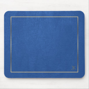Mousepad Monograma Dourado do Quadro-Costume da textura de