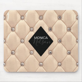 Mousepad Monograma Dourado Luxurioso Tufted