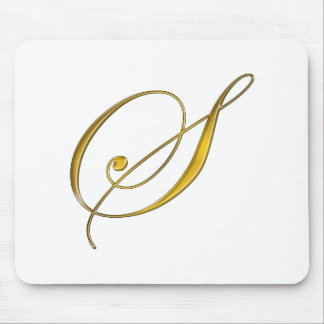 Mousepad Monograma Dourado S