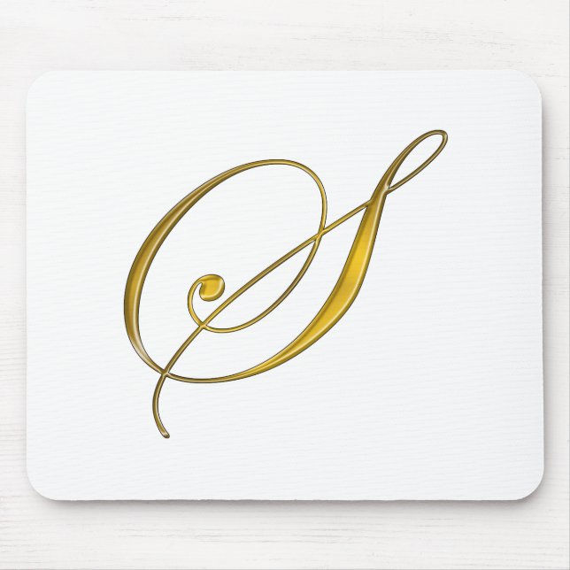 Mousepad Monograma Dourado S (Frente)