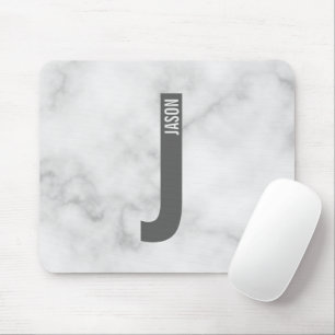 Mousepad Monograma e Nome de Negrito Personalizado Moderno